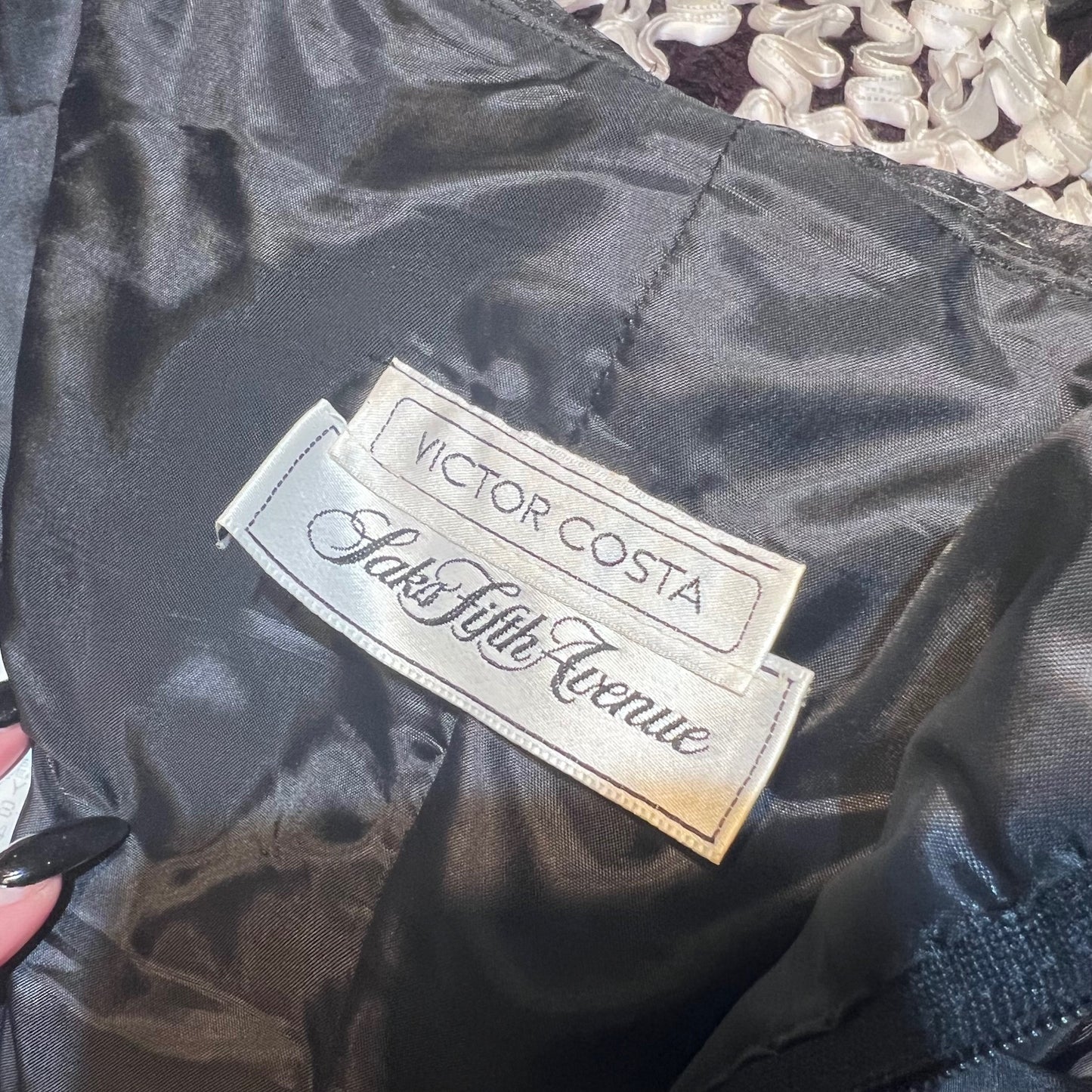 Vintage 1980s Victor Costa Strapless Dress