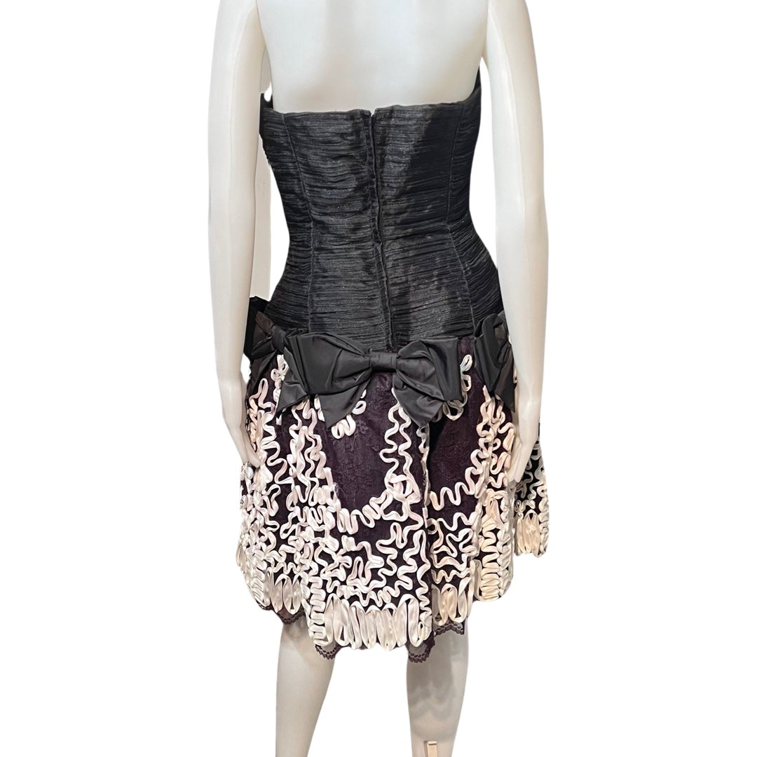 Vintage 1980s Victor Costa Strapless Dress