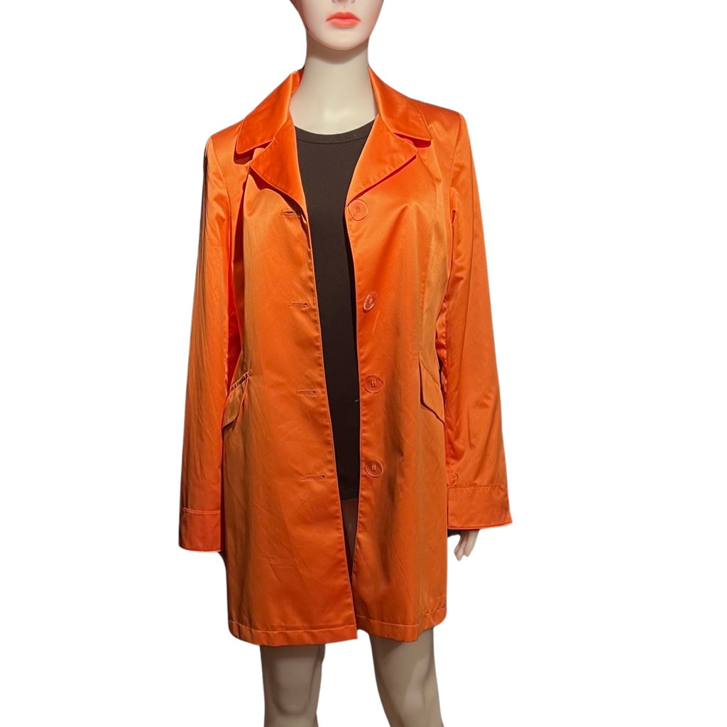 Vintage Bill Blass Orange Satin Coat Size Large – Shop Stylaphile