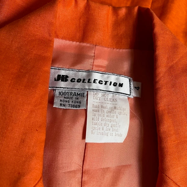 Vintage 1980s Embellished Orange Jacket