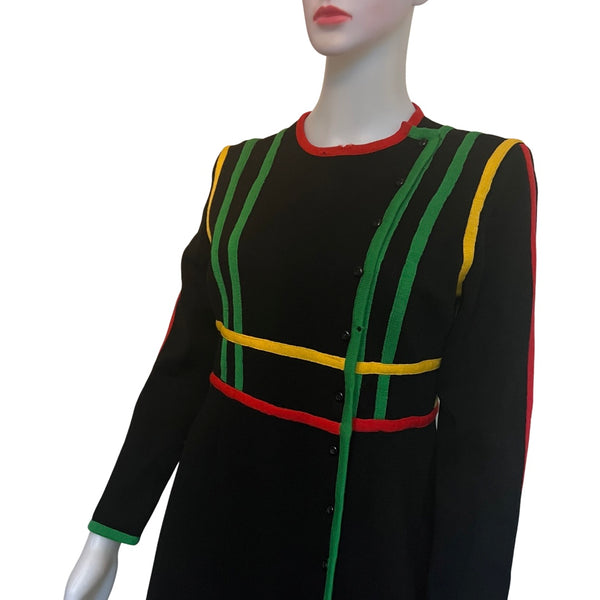 Vintage 1960s Colorblock Sweaterdress