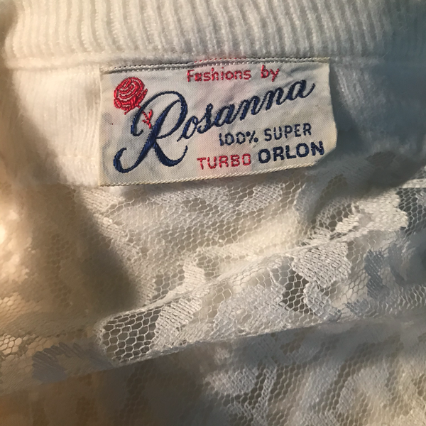 Vintage 1950s Rosanna White Lace Cardigan