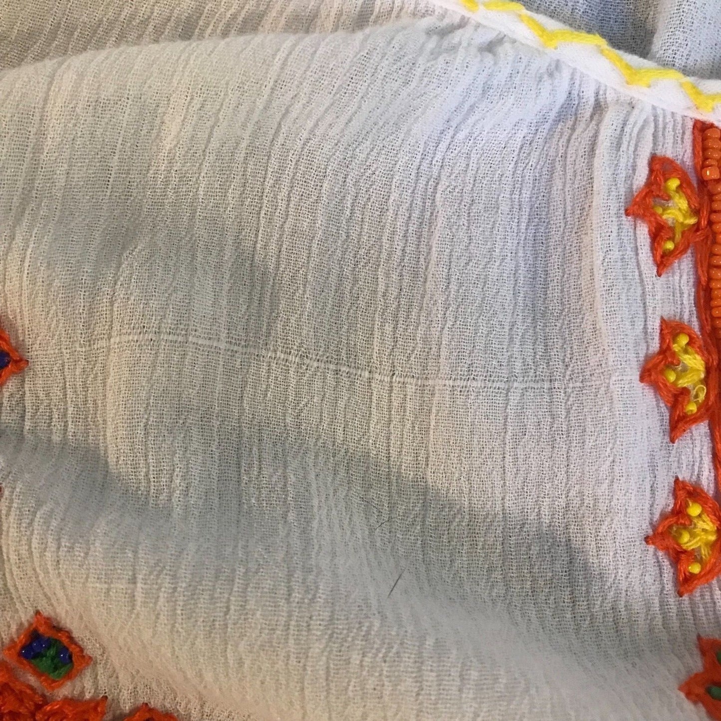 Vintage 1960s Boho Hippie Embroidered Blouse