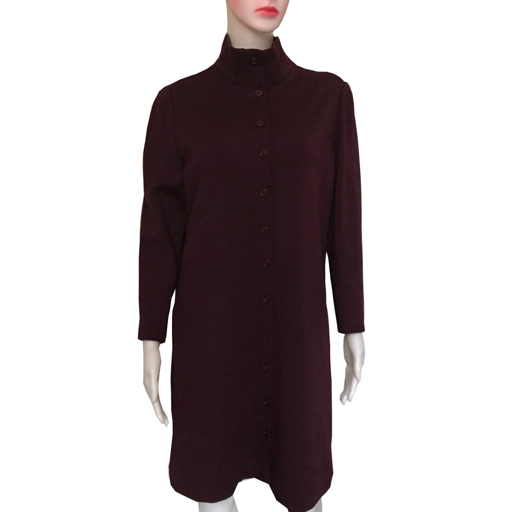 Vintage 1970s Adele Simpson Wool Coat Dress