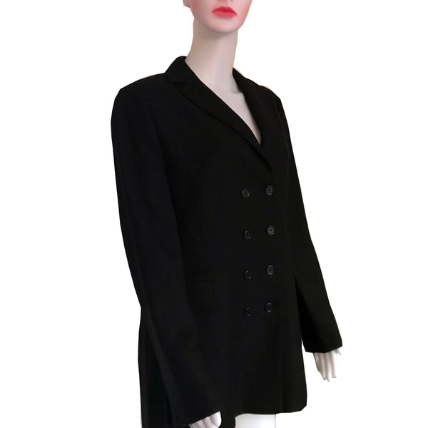 Vintage 1990s Akris Punto Black Wool Double-Breasted Coat – Shop ...