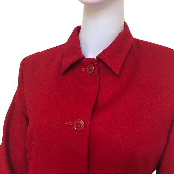 Vintage 1980s Benetton Red Wool Jacket
