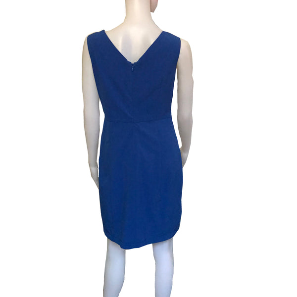 Vintage 1990s Cobalt Blue Embellished Sleeveless Dress
