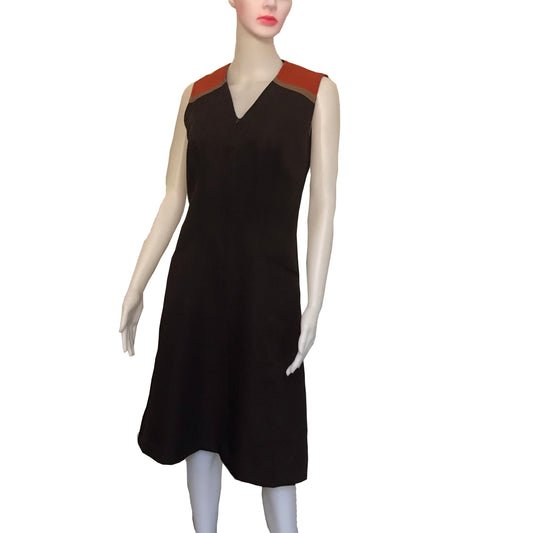 Vintage 1960s Sleeveless Colorblock Shift Dress