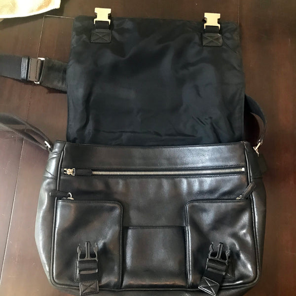 Coach Black Leather Messenger Bag – Shop Stylaphile Vintage