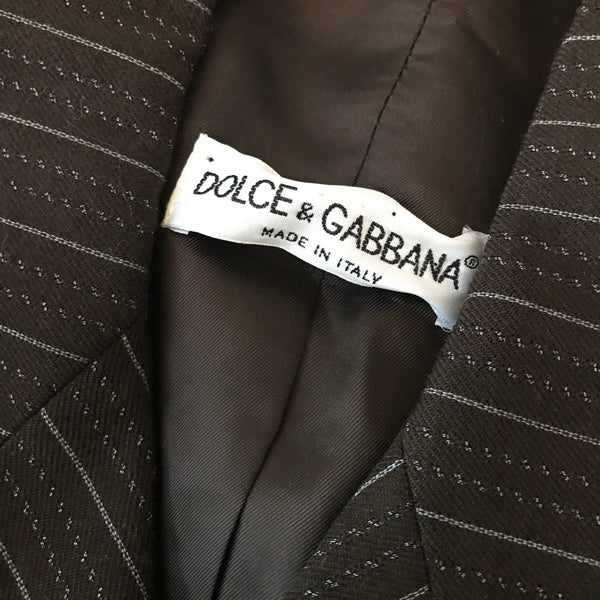 Vintage 1990s Dolce & Gabbana Pinstriped Jacket