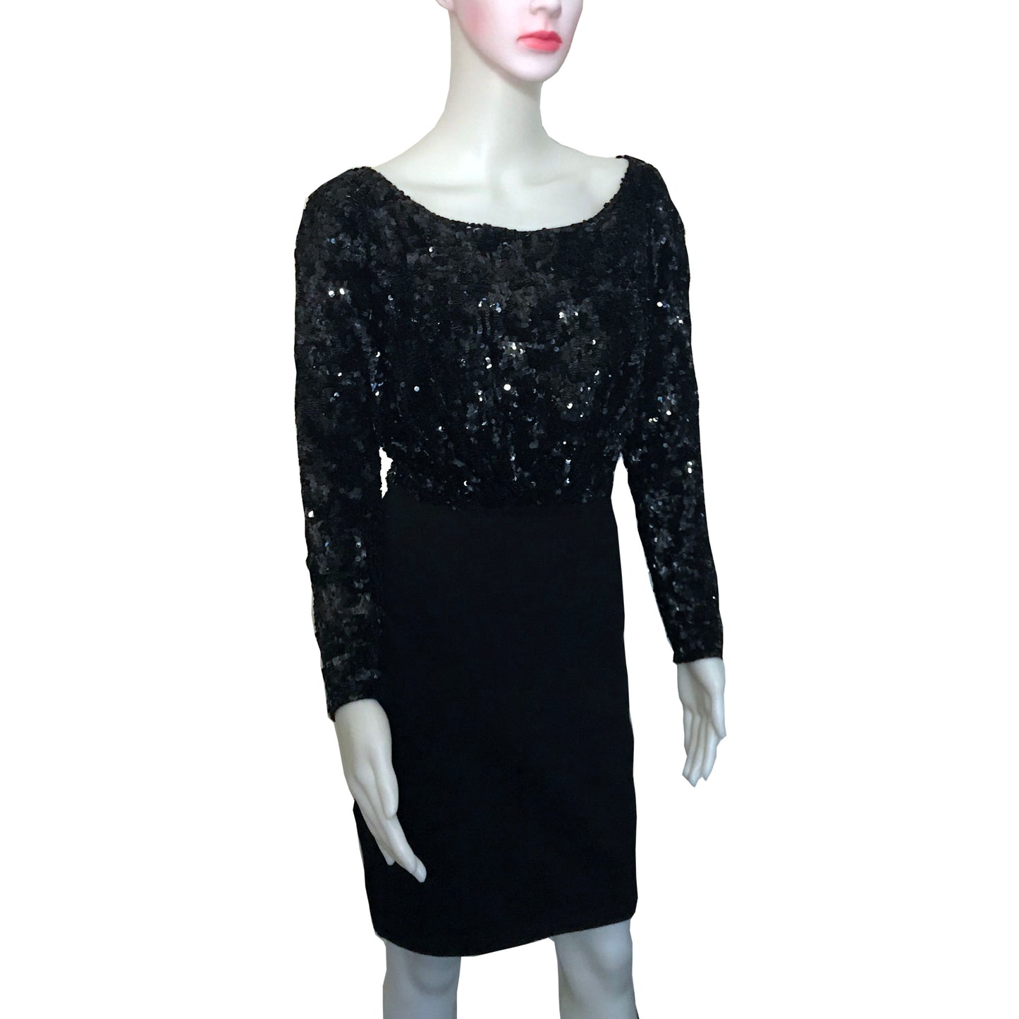 Vintage 1980s Donna Karan Sequined Cocktail Dress