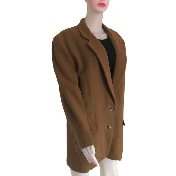 Vintage 1980s Donna Karan Camel Cashmere Coat