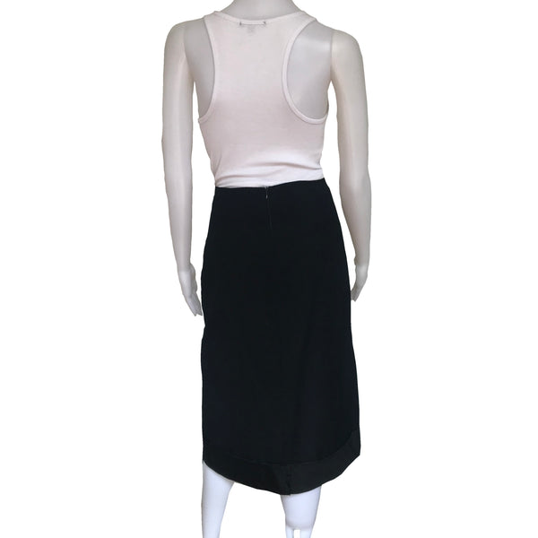 Dries Van Noten Black Straight Pencil Skirt