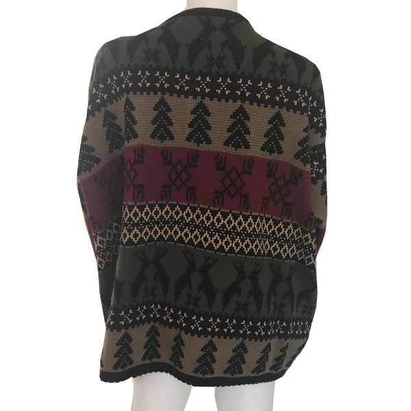 Vintage 1980s Plus-Size Cardigan Sweater
