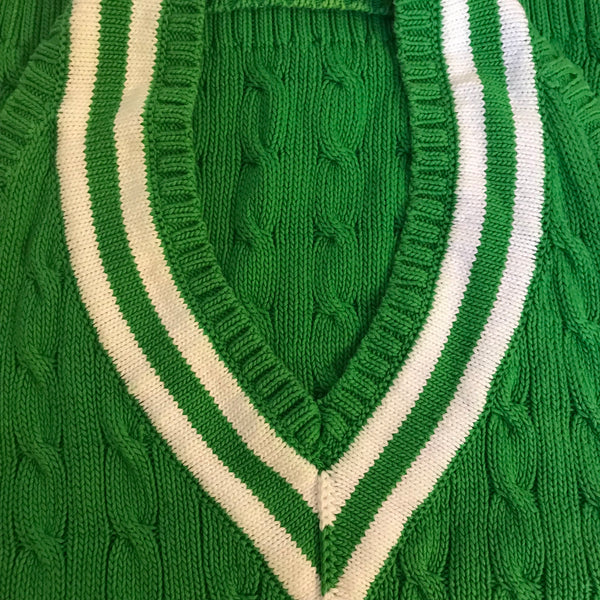 Vintage 1980s Green Preppy Halter Sweater