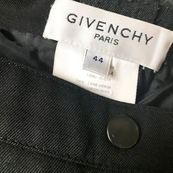 Givenchy Black Wool Snap Ankle Trousers