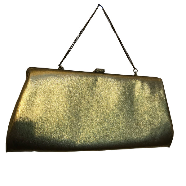 Vintage 1950s Gold Evening Clutch Bag