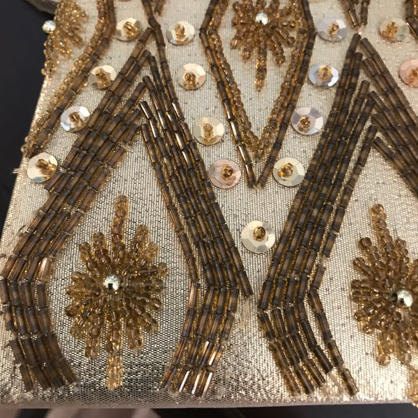 Vintage 1950s Gold Beaded & Sequined Evening Bag