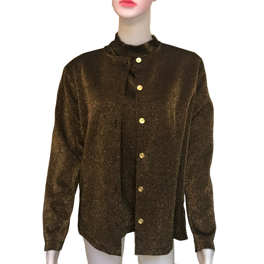 Vintage 1980s Metallic Bronze Donnkenny Twinset