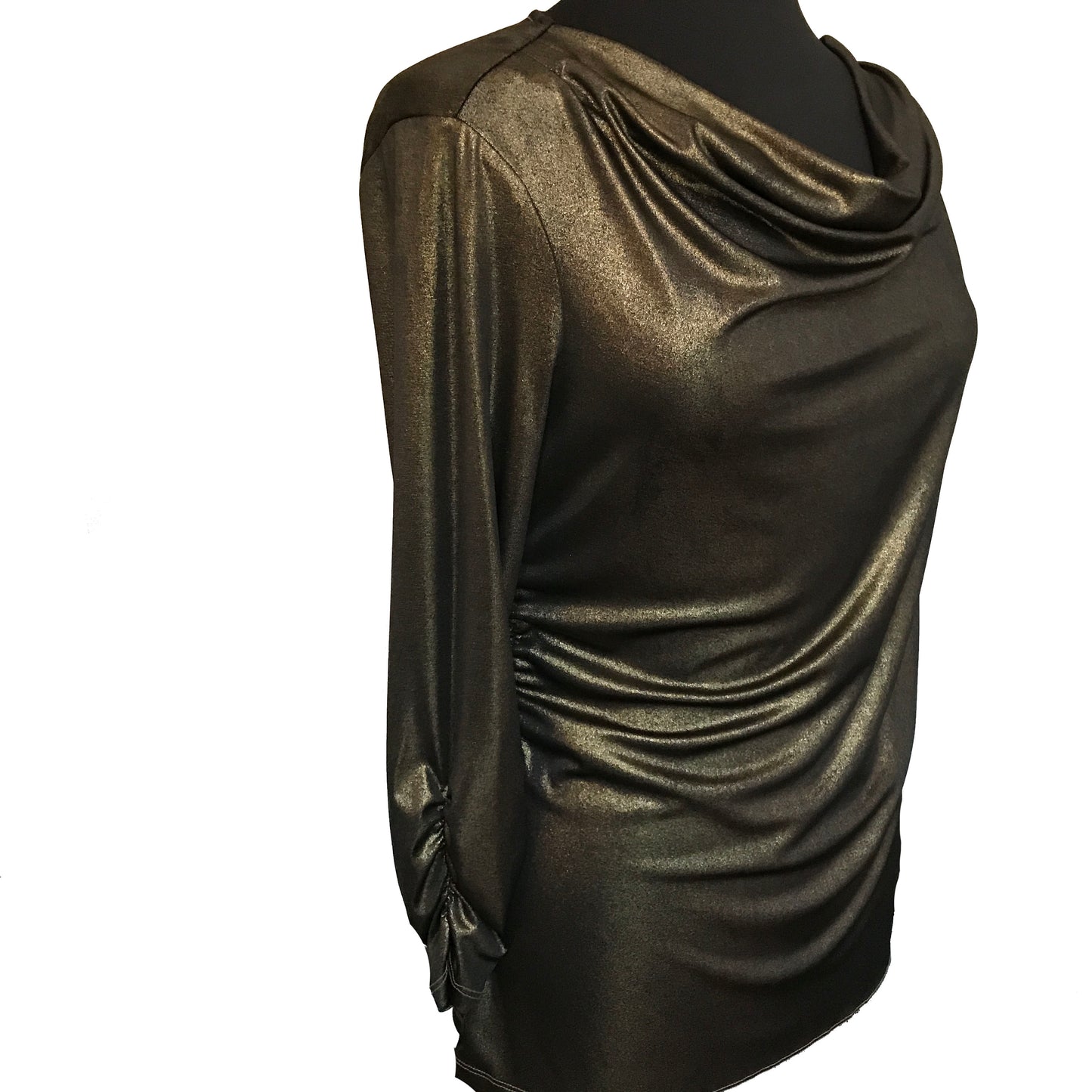 Vintage 1970s Gold Disco Blouse