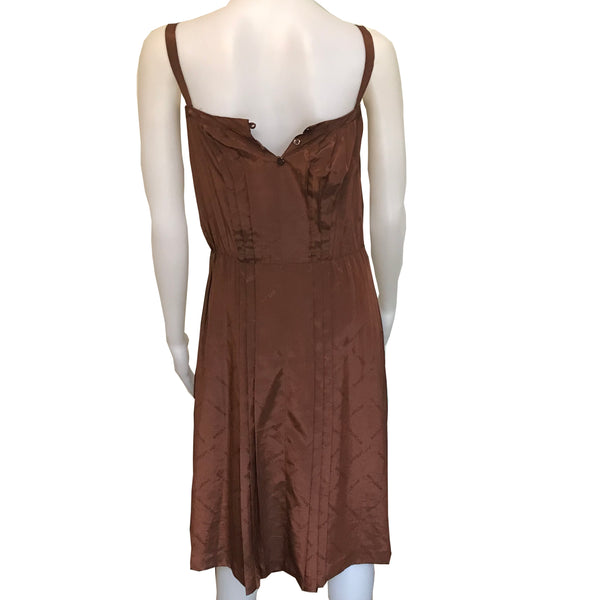 Rare Vintage 1970s Guy Laroche Silk Logo Dress