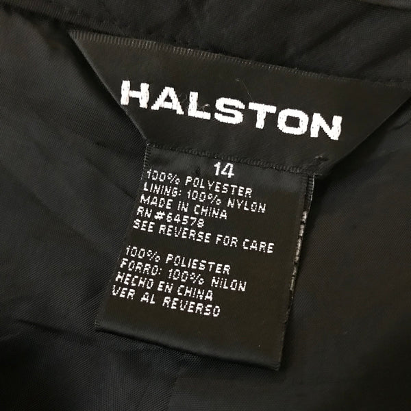 Vintage 1980s Black Halston Pleated Dress Pants