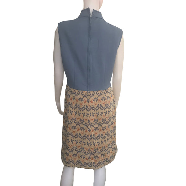 Vintage 1960s Sleeveless Polyester Knit Day Dress