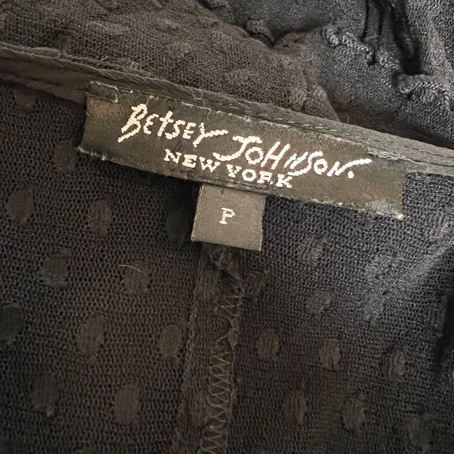 Vintage 1990s Sheer Black Betsey Johnson Dress