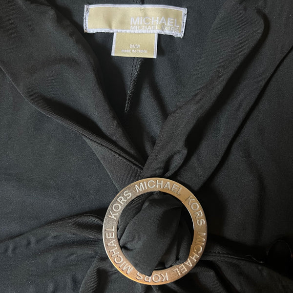 Y2K Michael Kors Black Swing Dress With Circle Logo