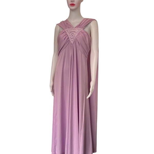 Vintage 1970s Lavender Formal Prom Gown