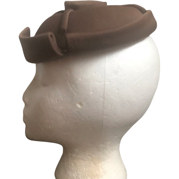 Vintage 1940s D. Charles Taupe Hat