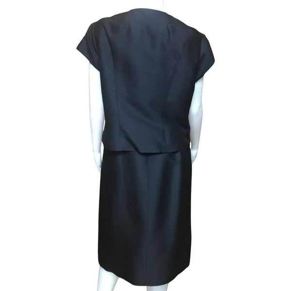 Vintage 1940s Navy Blue Skirt Suit