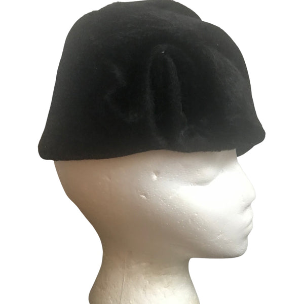 Vintage 1960s Michael Terres Black Felt Hat