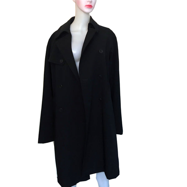 Vintage 1990s Jean Paul Gaultier Black Trench Coat