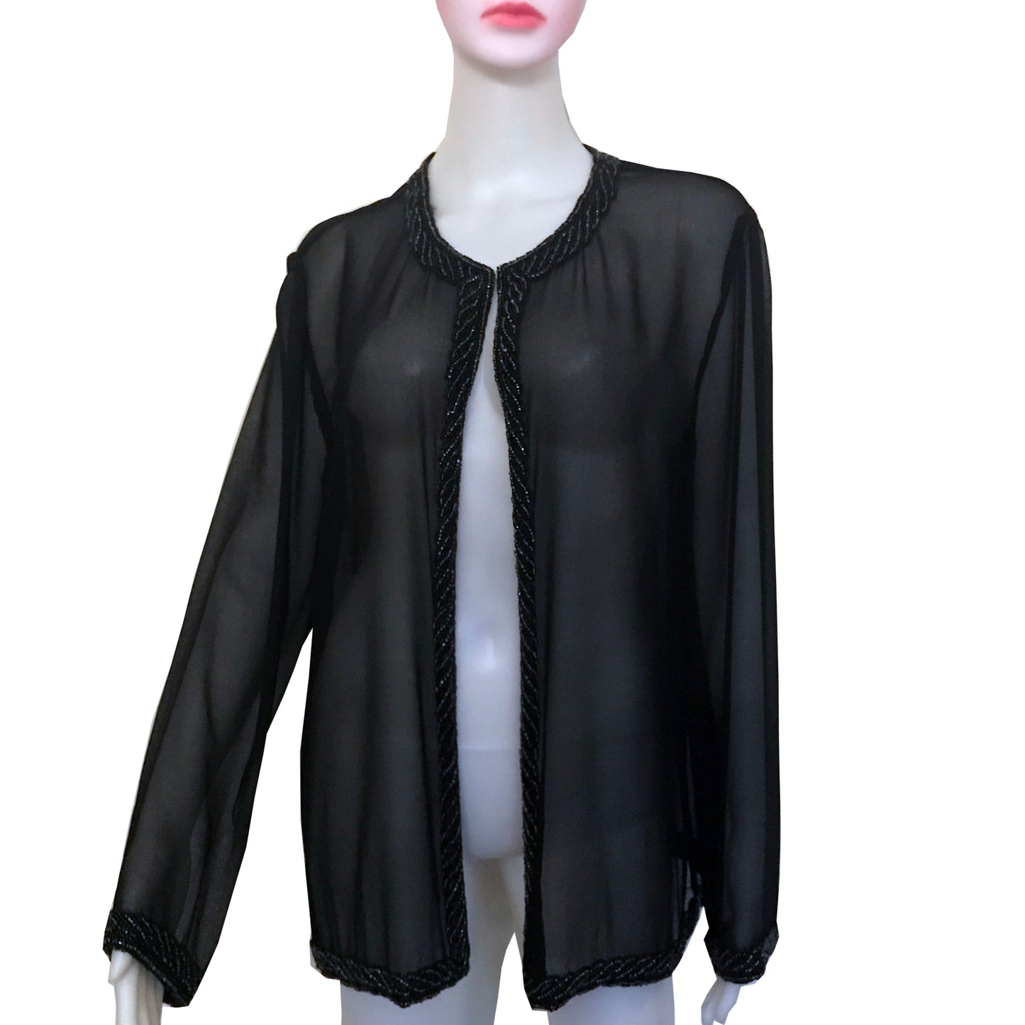 Vintage 1970s Laurence Kazar Beaded Blouse