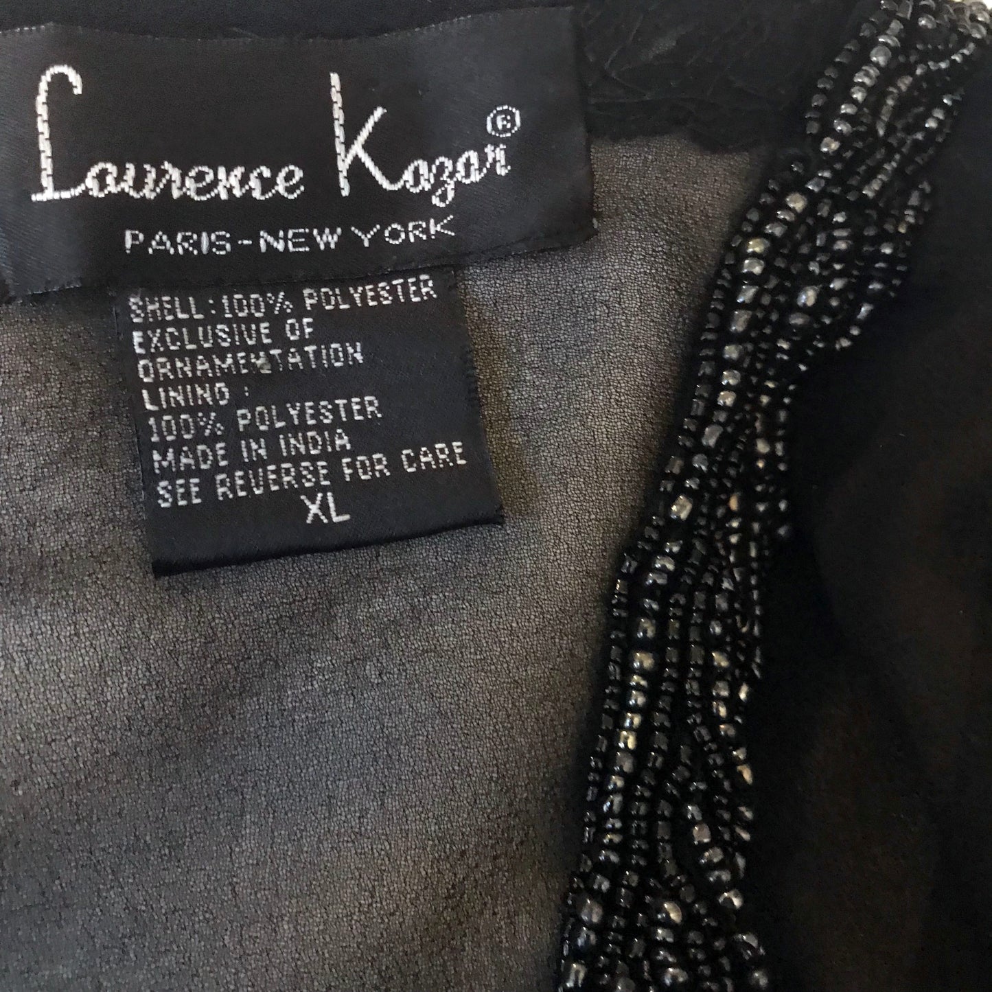 Vintage 1970s Laurence Kazar Beaded Blouse