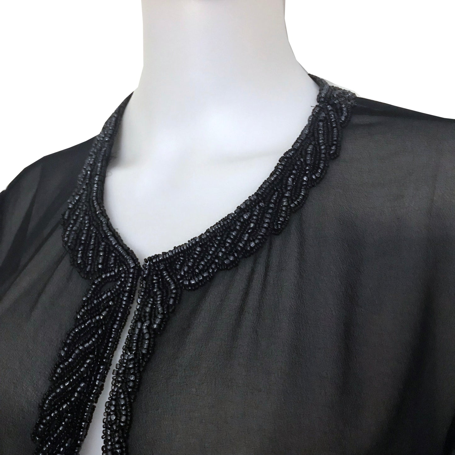 Vintage 1970s Laurence Kazar Beaded Blouse