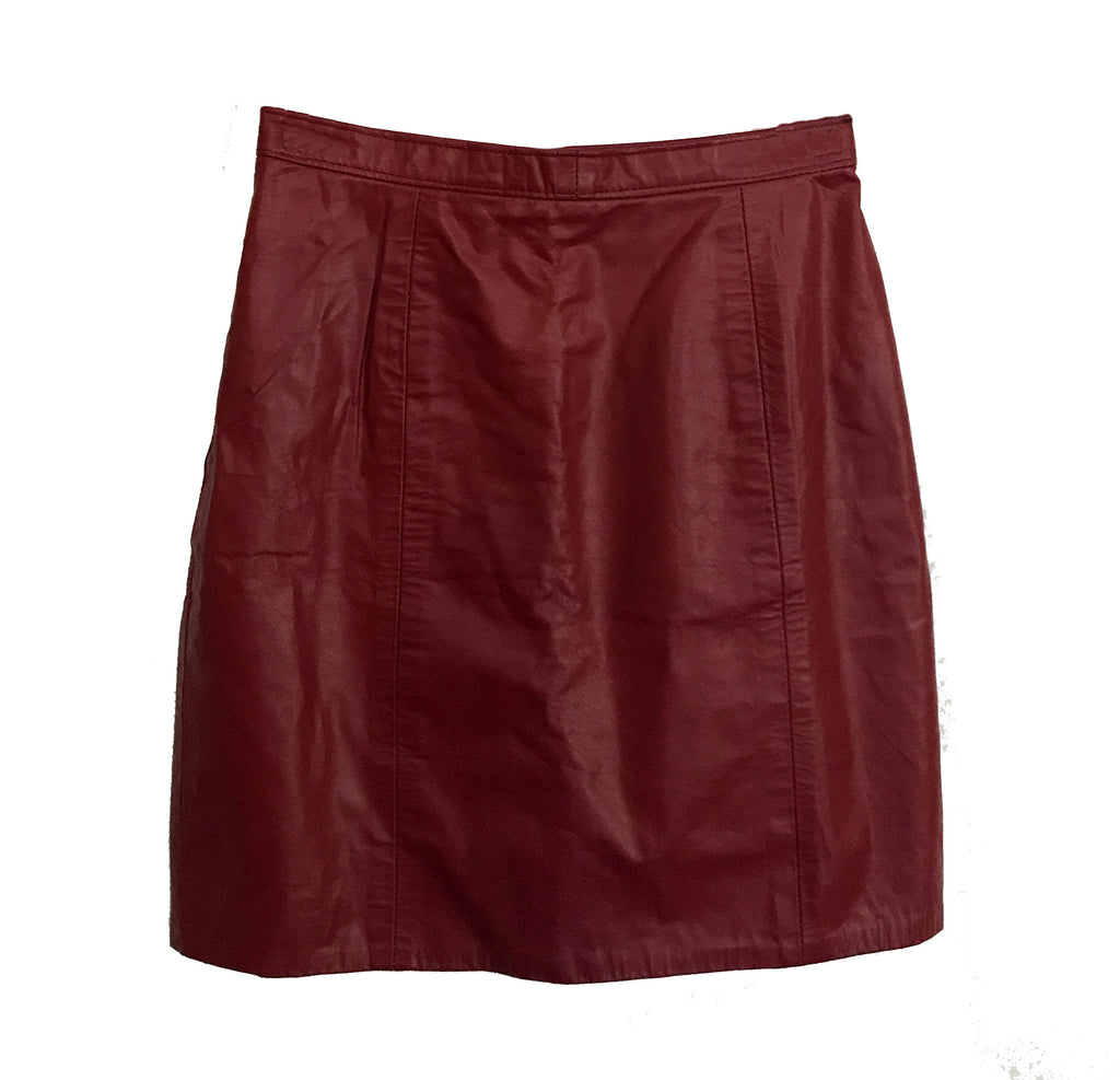 Vintage 1980s Red Leather Mini Skirt – Shop Stylaphile Vintage