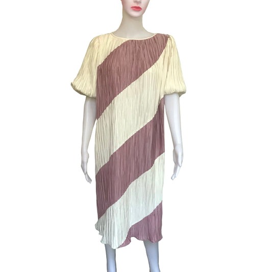 Vintage 1980s Pleated Accordion Style Dress