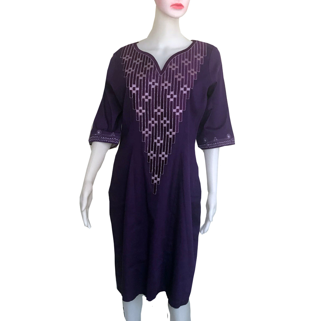 Vintage 1960s Handmade Embroidered Caftan Dress