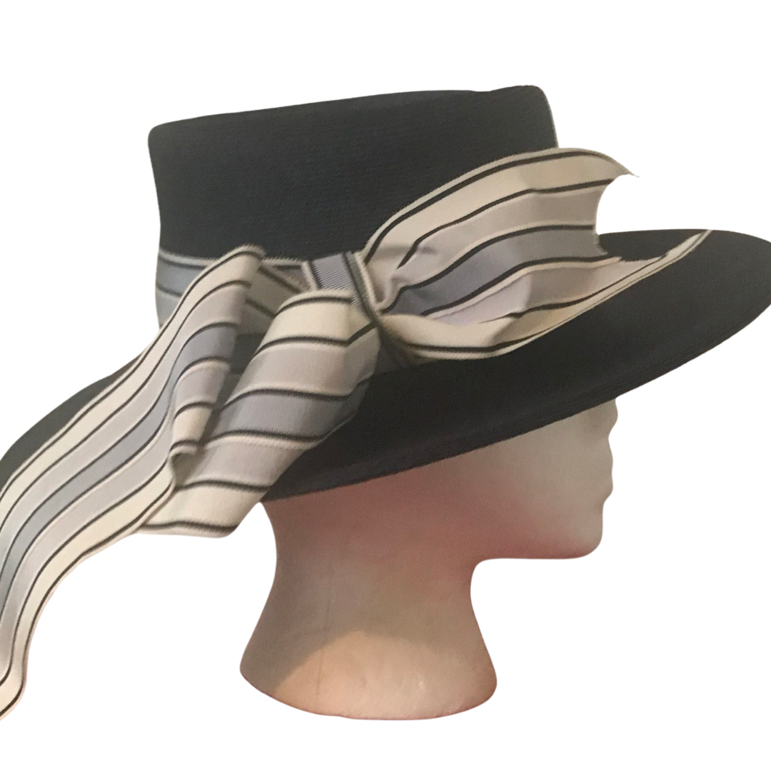 Vintage 1960s Mr. John Blue Straw Sun Hat [RARE]