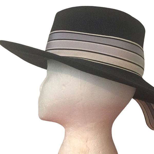 Vintage 1960s Mr. John Blue Straw Sun Hat [RARE]