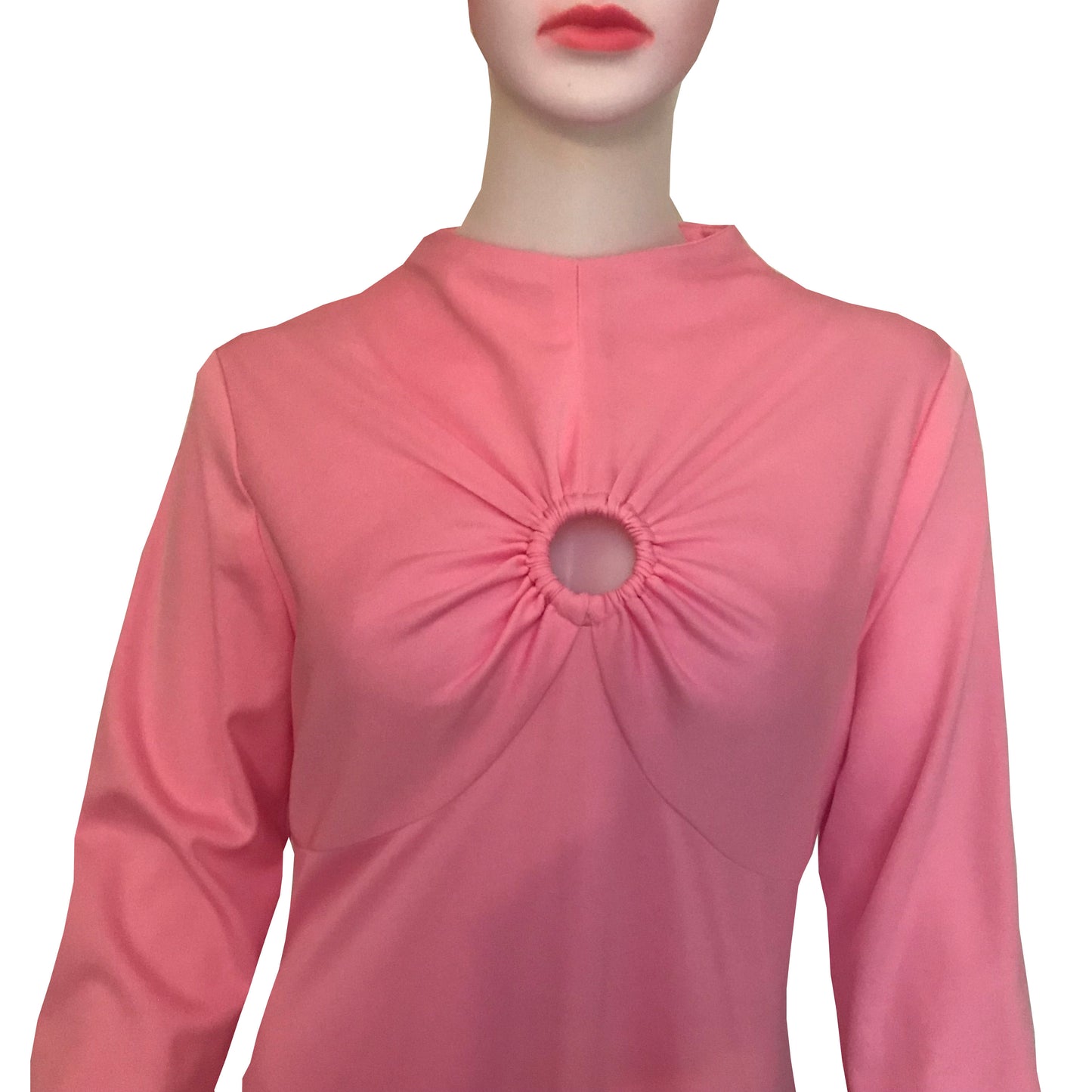 Vintage 1970s Pink Formal Maxi Prom Dress