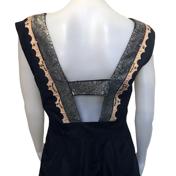 Vintage 1960s Handmade Sequined Sleeveless Dress