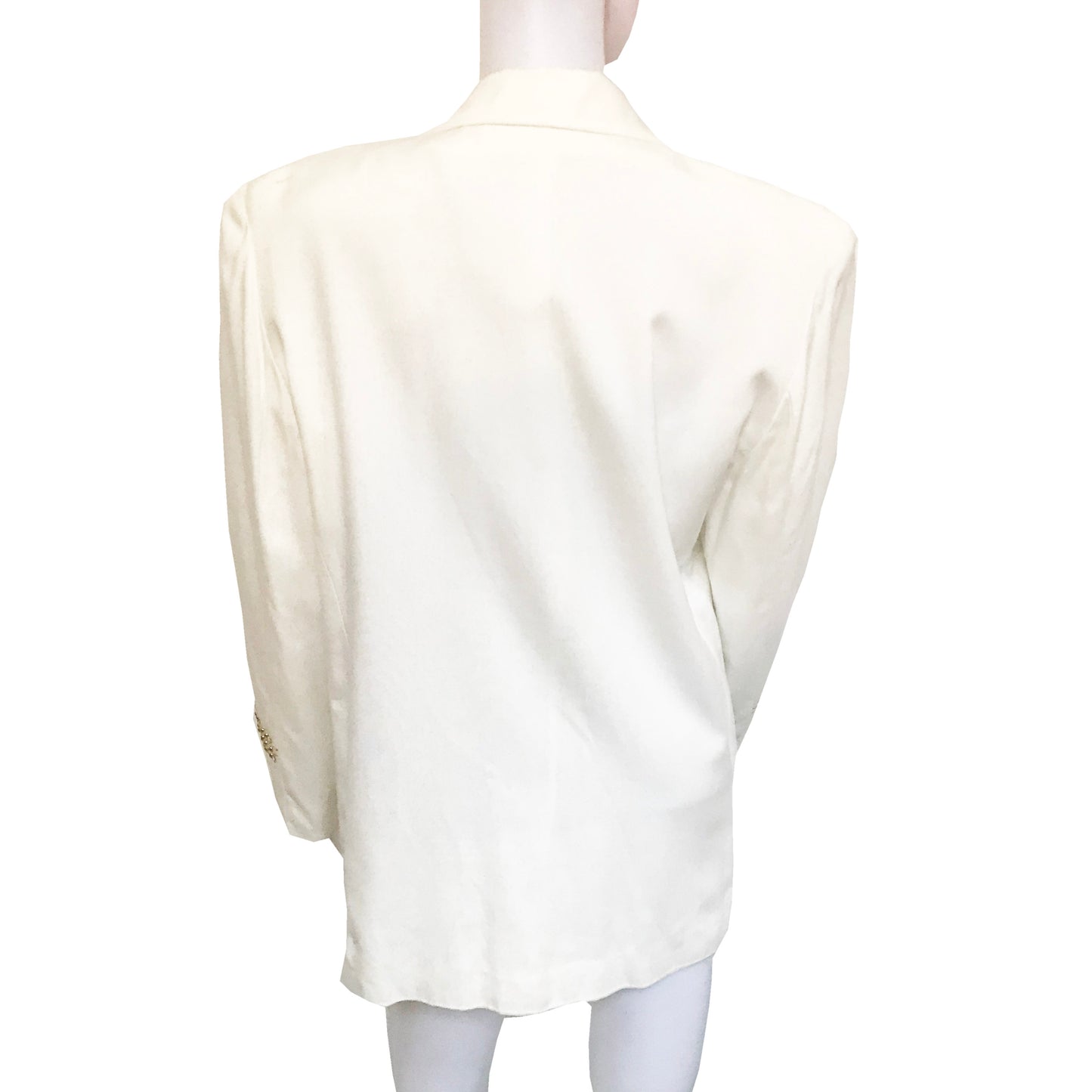 Vintage 1980s The Icing White Beaded Blazer
