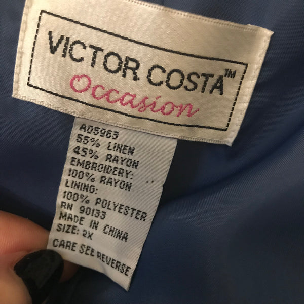 Vintage 1980s Victor Costa Plus-Size Pants Suit