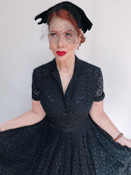 Vintage 1940s Hat with Netting