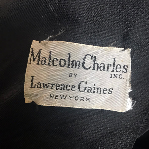 Vintage 1950s Malcolm Charles Little Black Dress