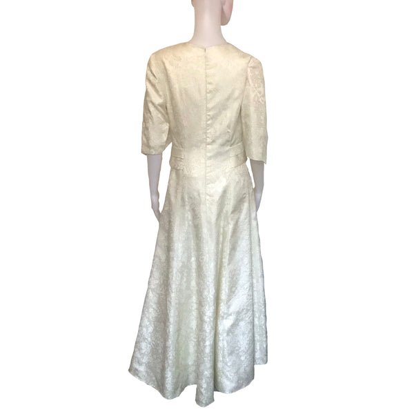 Vintage 1950s Cream-Colored Wedding Gown