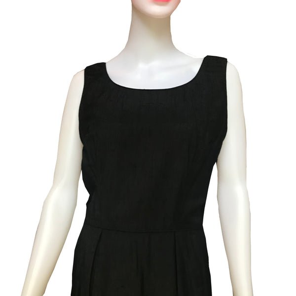 Vintage 1960s Abe Schrader Black Wiggle Dress